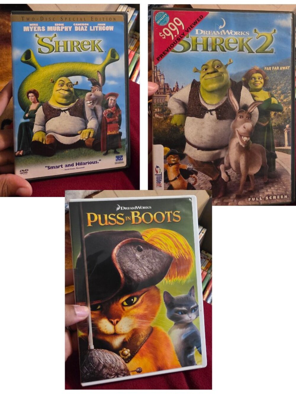 Shrek & Puss in Boots DVD Bundle